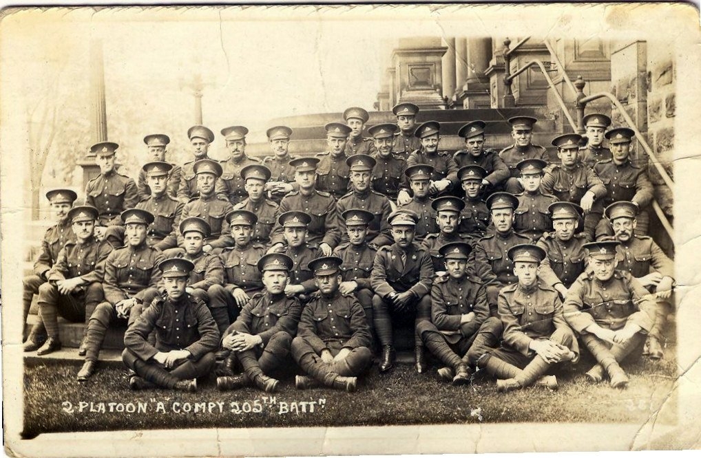 205th Bn with George Ireland 3rd Row on the right